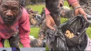 Videwe y’umunsi! Umwe mu basirikare ba RDC bahungiye mu Rwanda, bamusatse bamusangana urumogi rwuzuye umufuka – VIDEO
