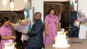 President wa DRCongo Félix Tshisekedi yigiriye kuryoshya n’umugore we ku munsi w’abakundanye mu gihe abanyagihugu be bari mu ntambara y’urudaca