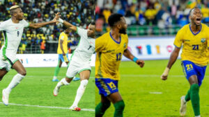 Rutahizamu wa Nigeria ari kwishyuza icya cumi nyuma yuko inkweto ze Umukinnyi w’umunyarwanda azikenyereyeho