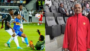 Umwarabu wari woherejwe n’ikipe ye, yagaragaye muri stade Amahoro kugira ngo asuzume Muhire Kevin atabizi