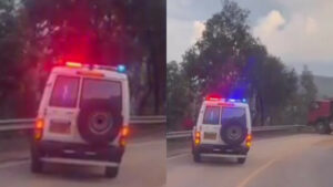 Ntampuhwe yamugiriye! Umushoferi wari utwaye HOWO ibyo yakoreye uwari utwaye Imbangukiragutabara ifite indembe bikomeje kubabaza no kurakaza beshi – VIDEWO