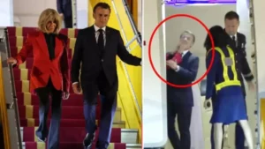 Trump yagiriye inama Macron uherutse gukubitwa urushyi n’umugore we
