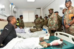 Abasirikare 4 ba Afurika y’Epfo bakomerekeye muri RDC baracyari mu bitaro (AMAFOTO)