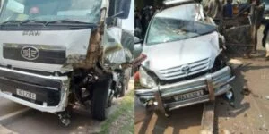 Musanze habereye impanuka ikomeye imodoka igonga abantu batandatu bose bahita bakomereka