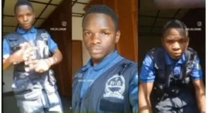 Umusore yatinyutse yambara impuzankano ya RIB maze ajya kuri TikTok ariko ahita yerekwa ko hari ibidakinishwa – VIDEWO