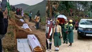 Byari amarira n’agahinda mu muhango wo gushyingura mu cyubahiro abakozi 8 bagwiriwe n’urukuta rw’Urugomero rwa Nyirahindwe – AMAFOTO