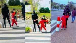 Abantu bakomeje gucika ururondogoro kubera uburyo abapolisi bitwaye ku mwana wari waje gushyigikira amagare (VIDEWO)
