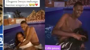 Umusore wagaragaraye mu mashusho arimo kurohamisha umukobwa muri pisine amuziza ko yamwanze yasabiwe gufatwa na RIB (VIDEWO)