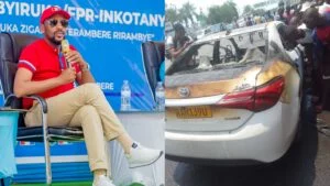 Abarundi batwitse imodoka ifite pulake y’u Rwanda nyuma y’amagambo ya Sadate Munyakazi (AMAFOTO)
