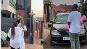 Ibyari Prank byavuyemo ingumi n’imigeri! Icyamamare muri cinema Nyarwanda, Micky yahawe impano y’imodoka nyuma aza kumenya ko ari prank birangira ayimennye ibirahure ayigira nk’akayunguruzo (VIDIO)